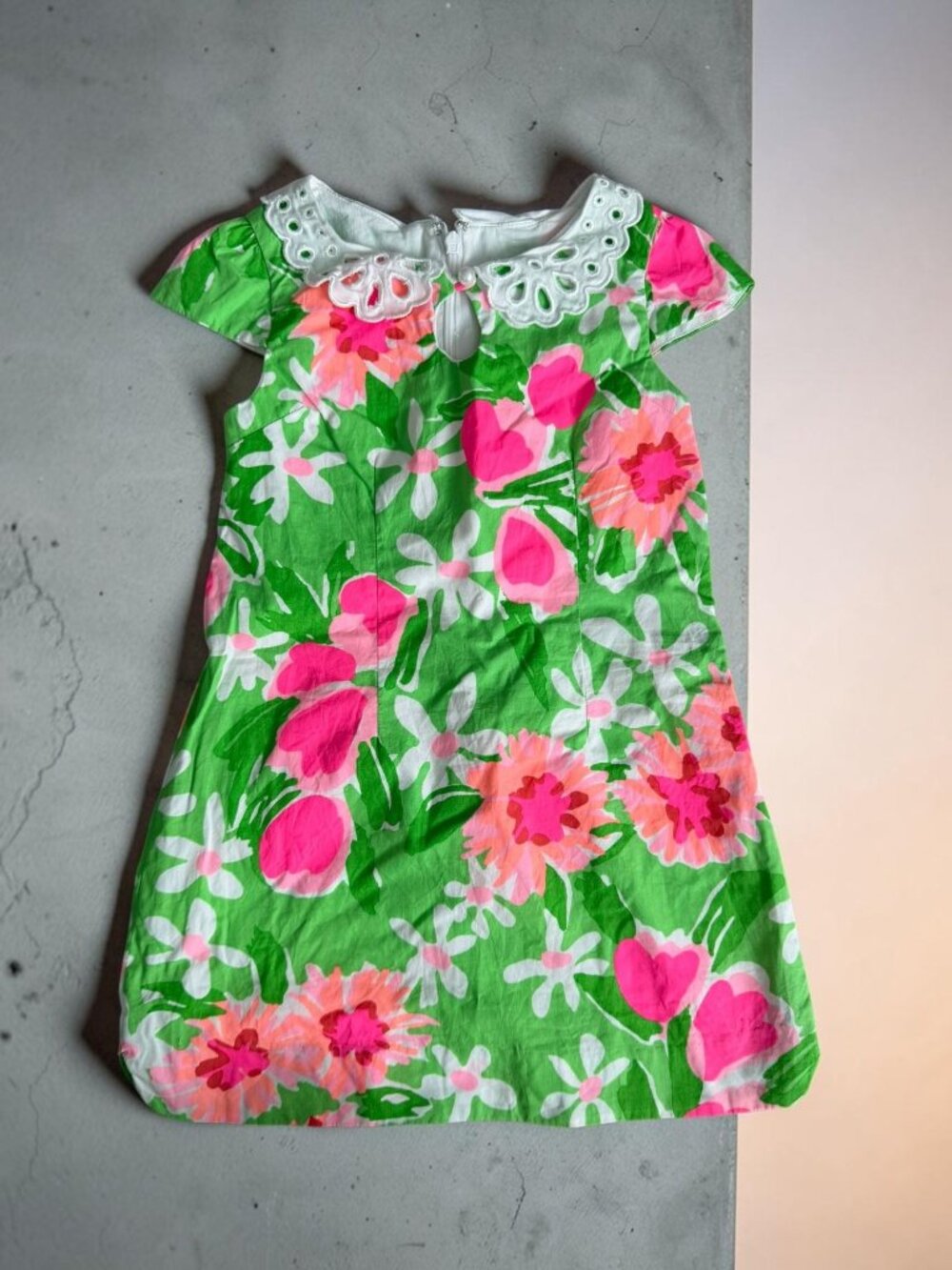 LILLY PULITZER Girls Little Lottie Floral Dress Size 4